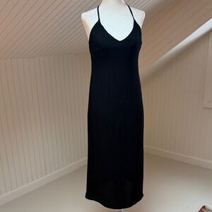 Reformation Black Midi Dress